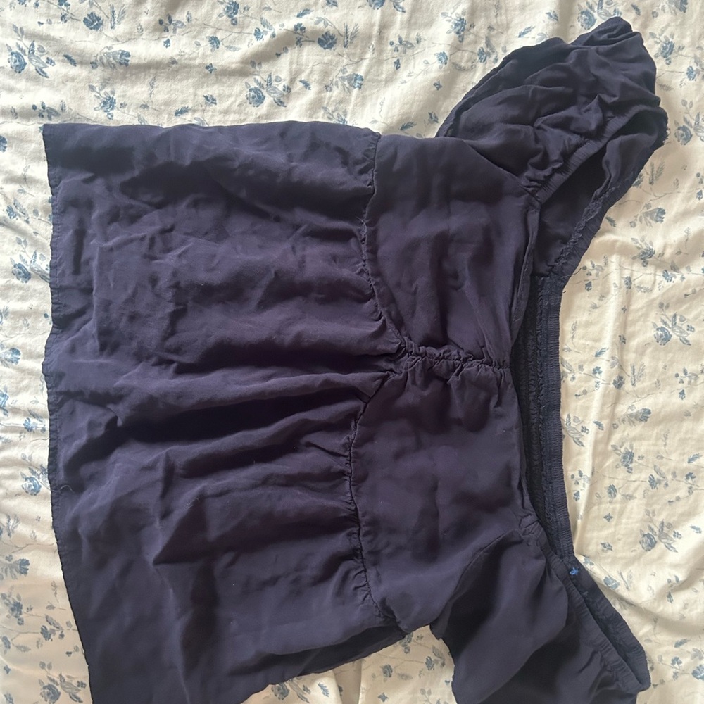 Elegant Navy Off-Shoulder Women's Top